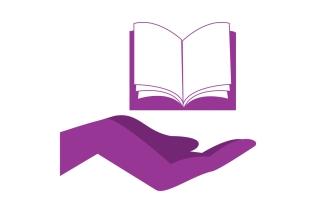 Image shows a hand holding a book